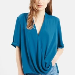 Topshop Drape Front Blouse